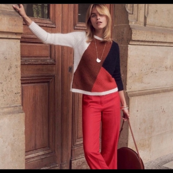 Sézane Mohair Geometric Sweater - Picture 1 of 5